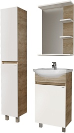 Grossman Мебель для ванной Поло 50 Сити дуб сонома светлый/белая – фотография-2